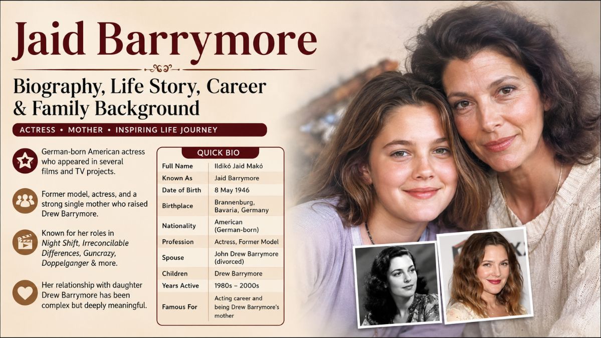 Jaid Barrymore – Biography, Life Story, Career & Family Background